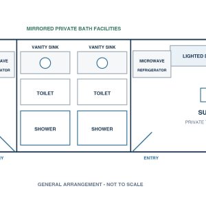 Play-Mor 2-Room Talent Trailer floorplan-1